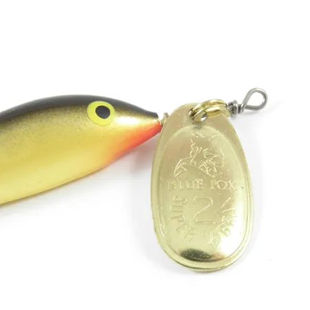 Blue Fox Vibrax Minnow Spin 2 Spinnare, Guld, 7g, Guldpläterad, #3032