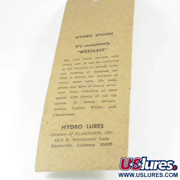 Hydro Lures Weedless Hydro Spoon Skeddrag, Vit/Grön, 17g, #3074