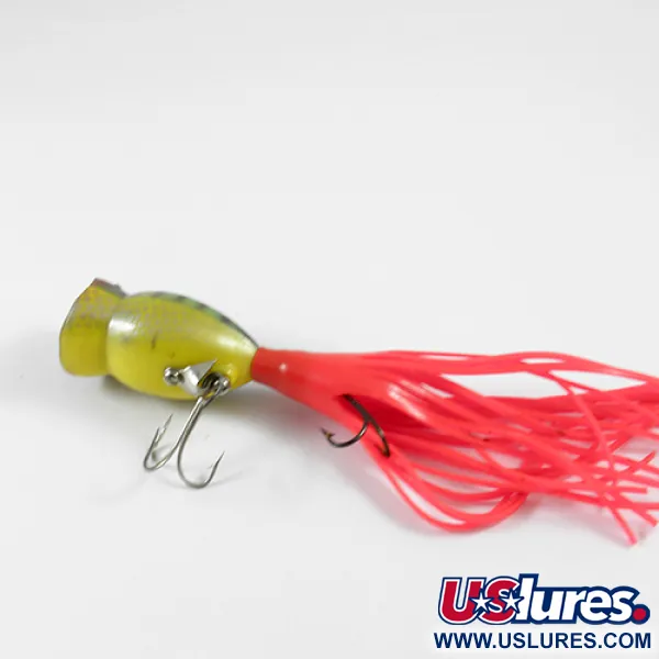Fred Arbogast Hula Popper Ytbete, Fire Tiger, 8g, #3078