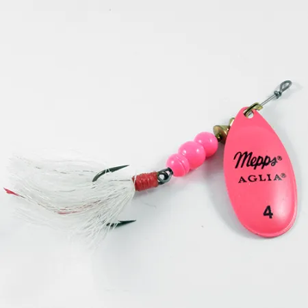 Mepps Aglia Hot Pink 4 Dressed (bucktail) Spinner, Rosa, 10g, #3099