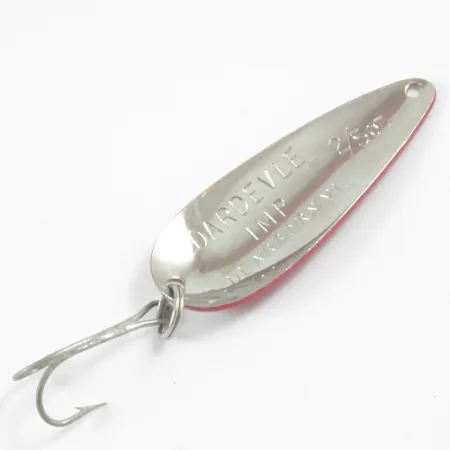 Dardevle Imp Skeddrag, Röd / Vit / Nickel, 11g, Klassisk Logo, #3107