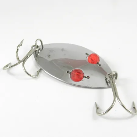 Herter's Glass Eye Spoon Skeddrag, Nickel/Röda ögon, 25g, #3129