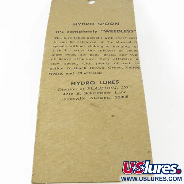 Hydro Lures Weedless Hydro Spoon, Gul, 14g, Vasskyddad, #9312