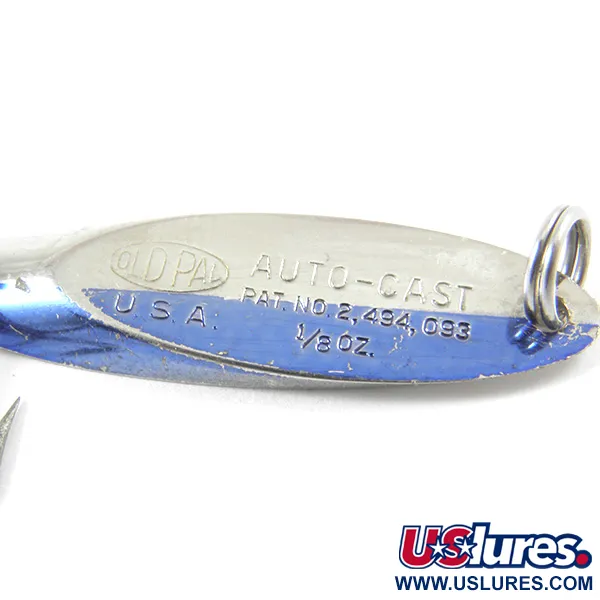 Old Pal Woodstream Auto-cast Skeddrag, Nickel / Blå, 4g, Vintage, #3186