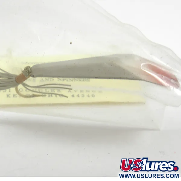 Weedless Barney Spoons Skeddrag, Vit / Röd, 7g, vasskyddat, #3227