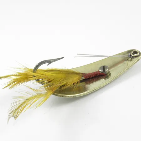 Weezel Rex Weedless Spoon Skeddrag, Mässing, 12.5g, Fjäder, #3237