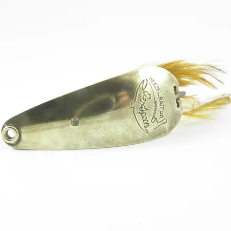 Weezel Rex Weedless Spoon Skeddrag, Mässing, 12.5g, Fjäder, #3237