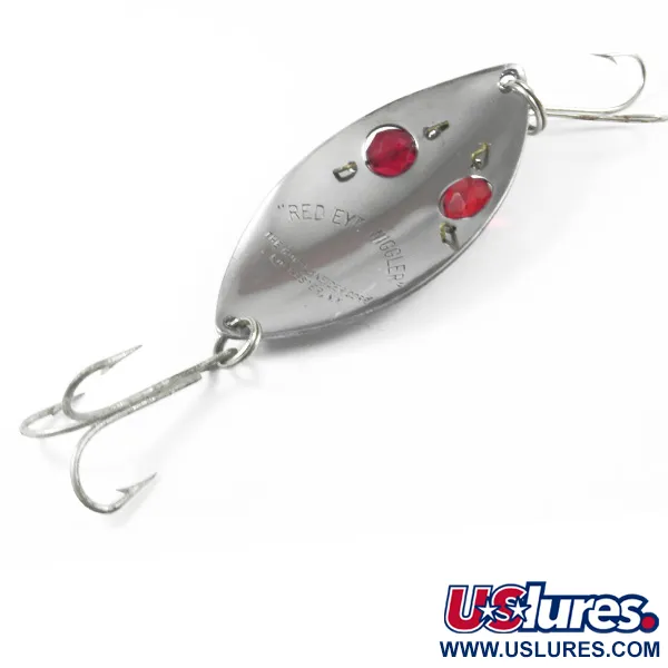 Hofschneider Red Eye Wiggler Skeddrag, Stål/Röd, 25g, Pärlor, #3249