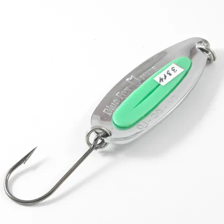 Blue Fox Pixee Skeddrag, Hamrad Nickel/Grön, 14g, Enkelkrok, #3314