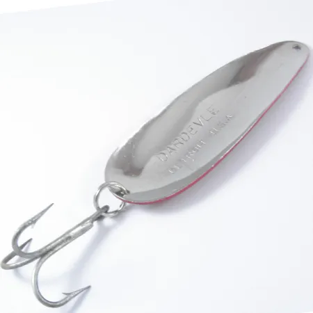 Eppinger Dardevle Skeddrag, Röd/Vit/Nickel, 28g, Detroit-logga, #3381