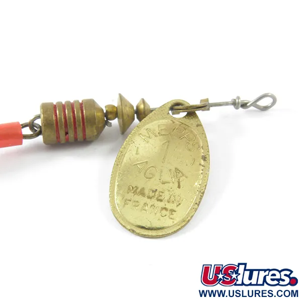 Mepps Aglia 1 Spinnare, Mässing, 3,5g, Röda ringar, #3454