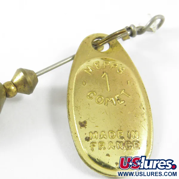 Mepps 1 Comet Mino Spinnare, Mässing, 4,6g, Gummifisk-trailer, #3467