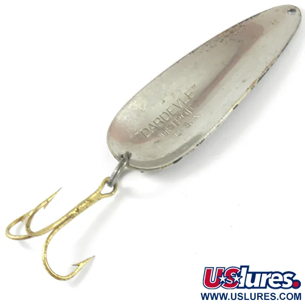 Dardevle (1950s) Detroit Skeddrag, Svart/Vit/Nickel, 28g, #3494