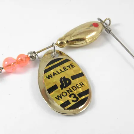 South Bend Walleye Wonder 3 Spinnare, Guld, 14g, präglat blad, #3571