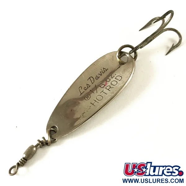 Luhr Jensen Les Davis Hotrod Skeddrag, Nickel, 5g, Vintage USA, #3605