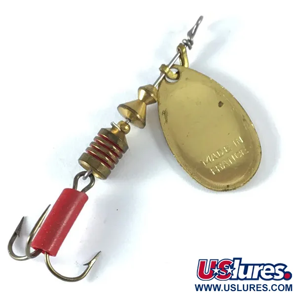 Mepps Aglia 2 Spinnare, Röd/Vit/Mässing, 4,5g, Mässingsked, #3651