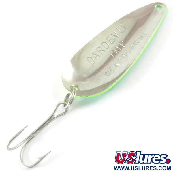 Eppinger Dardevle Imp Skeddrag, Gul/Grön/Nickel, 11g, Klassiskt, #3677