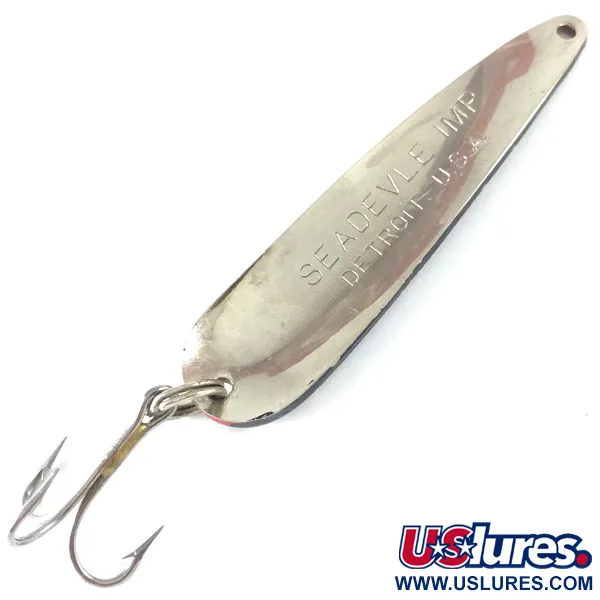 Dardevle Seadevle Imp Skeddrag, Svart/Vit/Nickel, 28g, USA, #3686