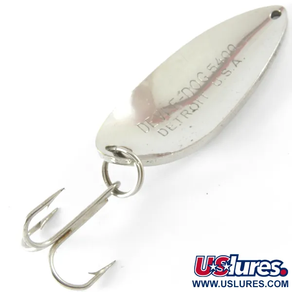 Dardevle Devle Dog 5400 Skeddrag, Nickel, 18g, Detroit-stämpel, #3710