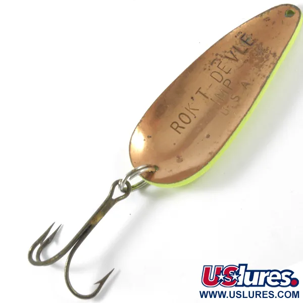 Eppinger Dardevle Rok't Imp UV Skeddrag, Yellow/Copper, 21g, UV, #3757