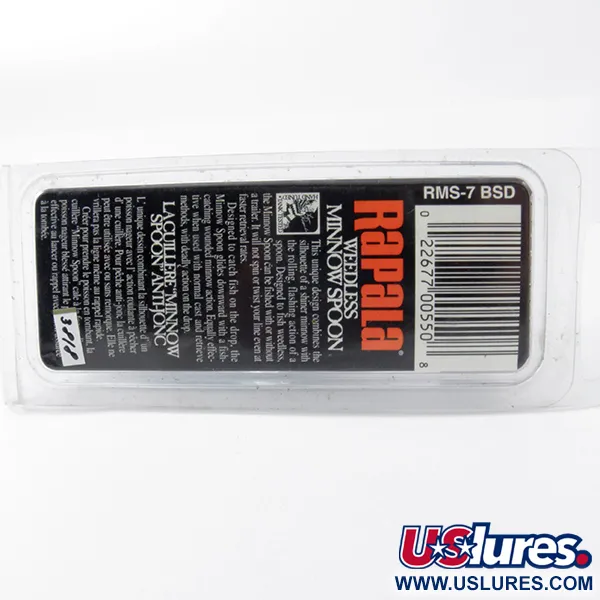 Rapala Weedless Minnow Spoon Vassdrag, Blå/Silver, 15g, #3818