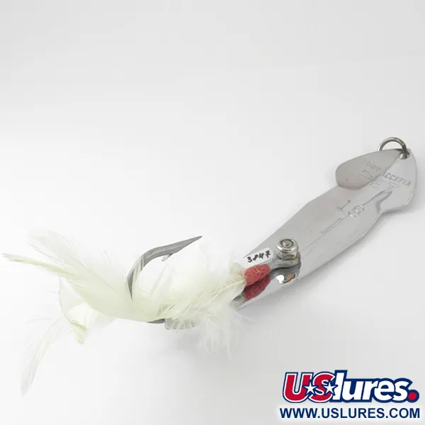 Tony Accetta Pet Spoon 18 Skeddrag, Nickel, 38g, Fjäderkrok, #3847