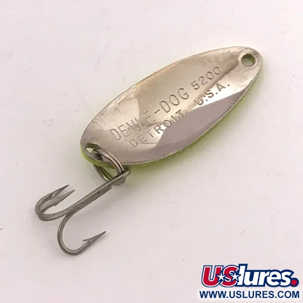 Dardevle Devle Dog 5200 Skeddrag, Gul Fluo, 7g, UV-aktiv, #3919