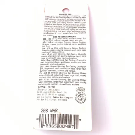 Worden’s Original Rooster Tail Spinnare, Silver, 3.54g, Fjäder, #3929