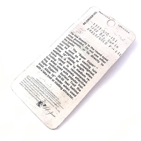 Luhr Jensen Super-Duper 500 Skeddrag, Guld / Röd, 1,4g, Vintage, #3932