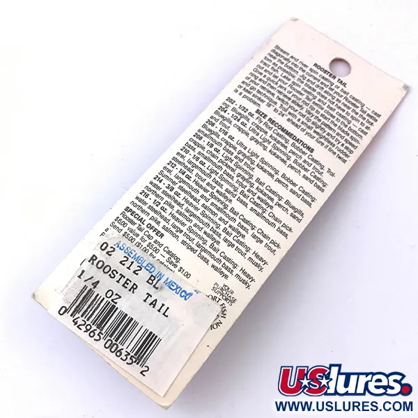 Yakima Bait Worden’s Original Rooster Tail Spinnare, Silver, 7g, #3933