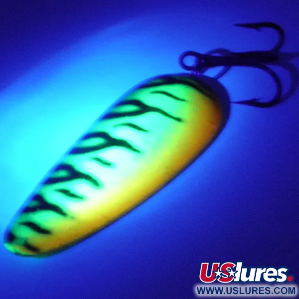 Boss Lures Boss Spoon Skeddrag, Fire Tiger, 19g, UV-reaktiv, #4006