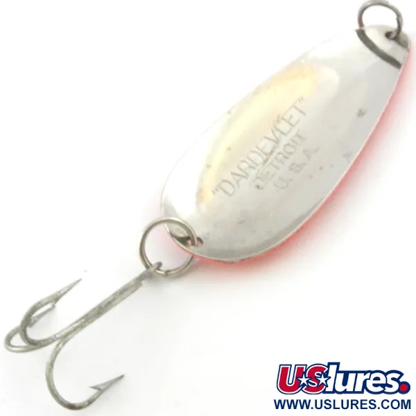 Dardevle Dardevlet Skeddrag, Orangeröd/Nickel, 21g, UV, #4010