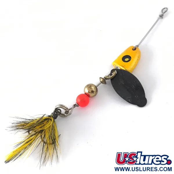 Mepps Lusox 0 Spinnare, Svart/Gul, 7g, Blyhuvud, #4110