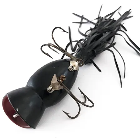 Fred Arbogast Hula Popper Ytbete, Svart/Röd, 14g, Gummikjol, #4165