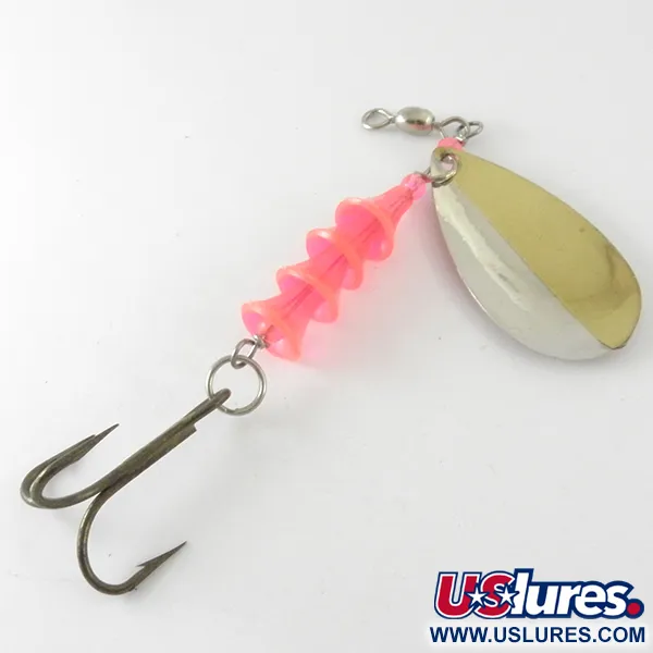 Luhr Jensen TEE Spoon Skeddrag, Nickel/Guld/Pink UV, 11g, UV Glow, #4177