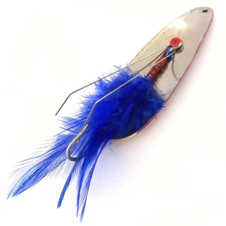 Eppinger Weedless Dardevle Skeddrag, Ivory/Red/Nickel/Blue, 28g, #4191