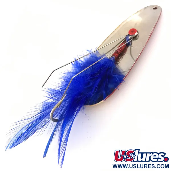 Eppinger Weedless Dardevle Skeddrag, Ivory/Red/Nickel/Blue, 28g, #4191