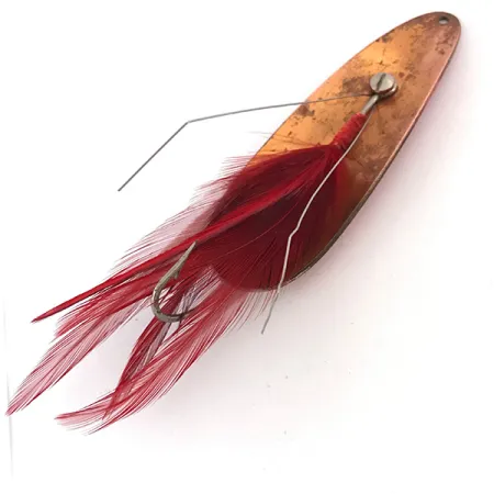 Eppinger Weedless Dardevle Skeddrag, Röd/Vit/Koppar, 28g, Vasskydd, #4192