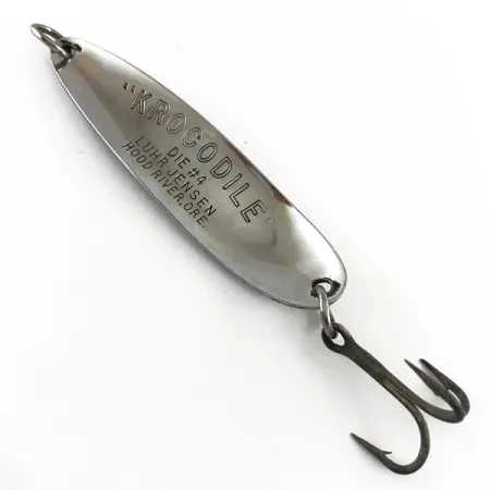 Luhr Jensen Krocodile Die #4 Skeddrag, Nickel/Röd, 14g, Distans, #4240