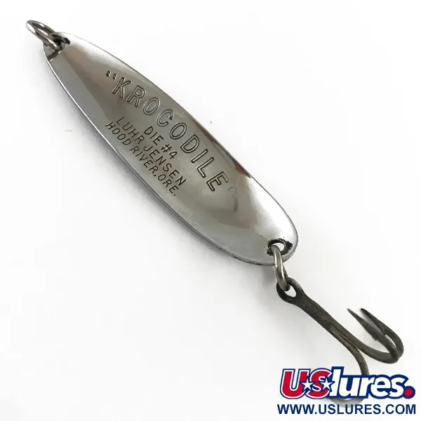 Luhr Jensen Krocodile Die #4 Skeddrag, Nickel/Röd, 14g, Distans, #4240