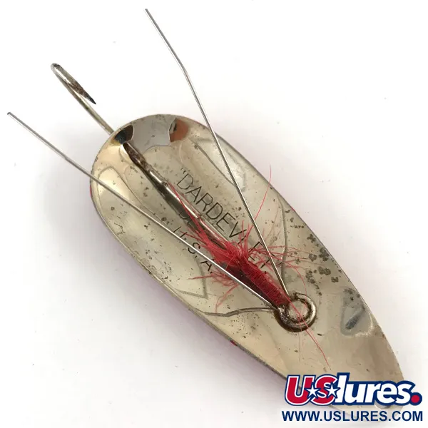 Eppinger Weedless Dardevle Dardevlet Skeddrag, Röd/Vit/Nickel, 21g, #4261