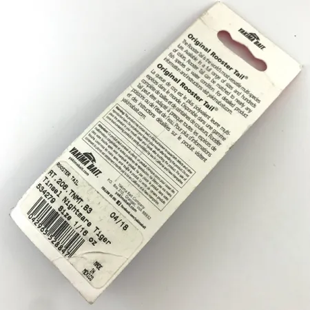 Worden’s Original Rooster Tail Spinnare, Fire Tiger, 1/16oz, #RT.208.TNMT.B3