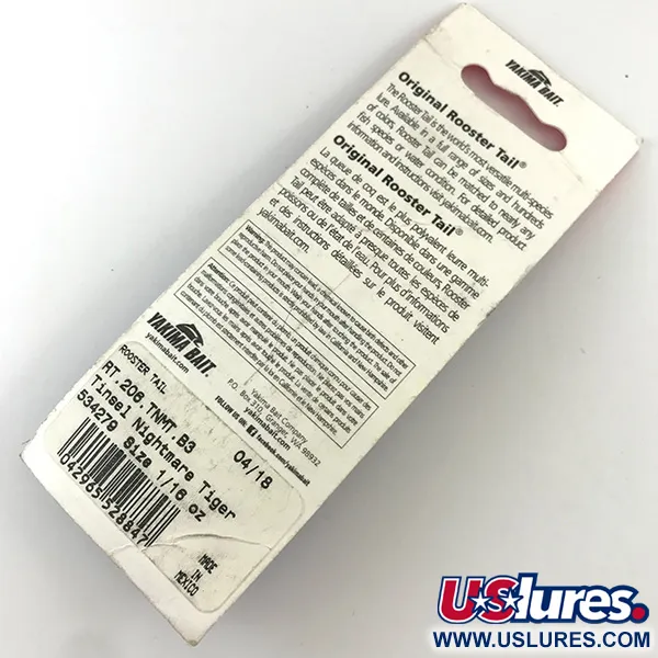 Worden’s Original Rooster Tail Spinnare, Fire Tiger, 1/16oz, #RT.208.TNMT.B3