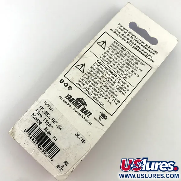 Yakima Bait FlatFish Bete, Fire Tiger, 4g, #4323