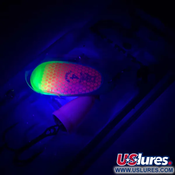 Blue Fox Super Vibrax 4 UV Spinnare, Fluorescerande, 10g, UV Glow, #4324