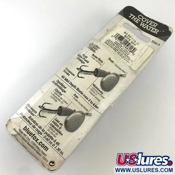 Blue Fox Super Vibrax 6 Fluo UV Spinnare, Silver, 18g, UV-aktiv, #4327