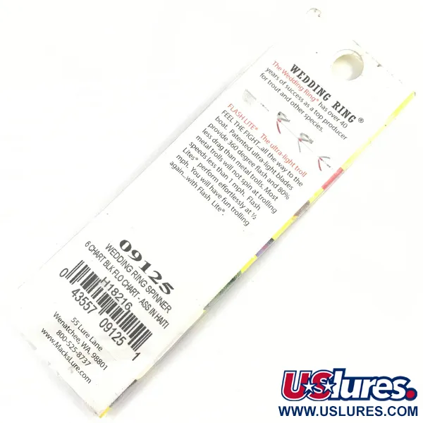 Mack's Lure Wedding Ring Spinnare, Grön/Svart, 2g, Kristallring, #4329