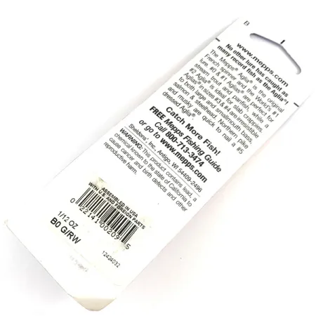 Mepps Aglia 0 Spinnare, Röd/Vit, 2.5g, Randigt Sked, #4364