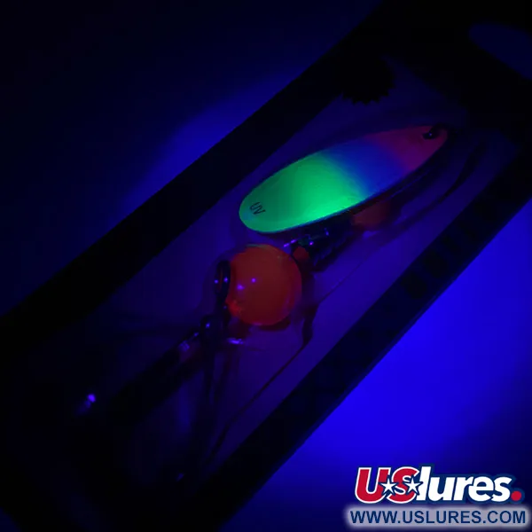 Yakima Bait Flash-GLO Spinnare, Röd/Vit/Grön/Gul, 7g, UV, #4365