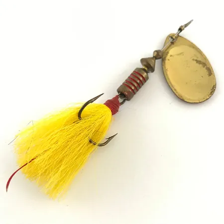 Mepps Aglia 3 dressed Spinnare, Mässing/Orange, 7,3g, Bucktail, #4422